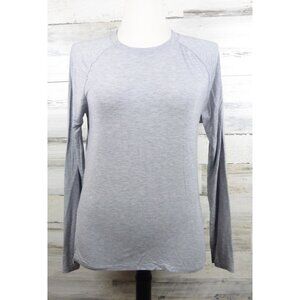 Under Armour Womens Small Loose Fit Long Sleeve Open Back Grey Top Tunic